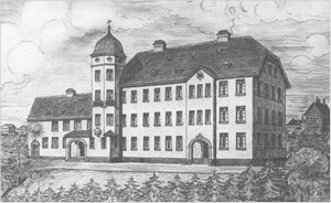 Das Schulgebäude im Jahr 1926
